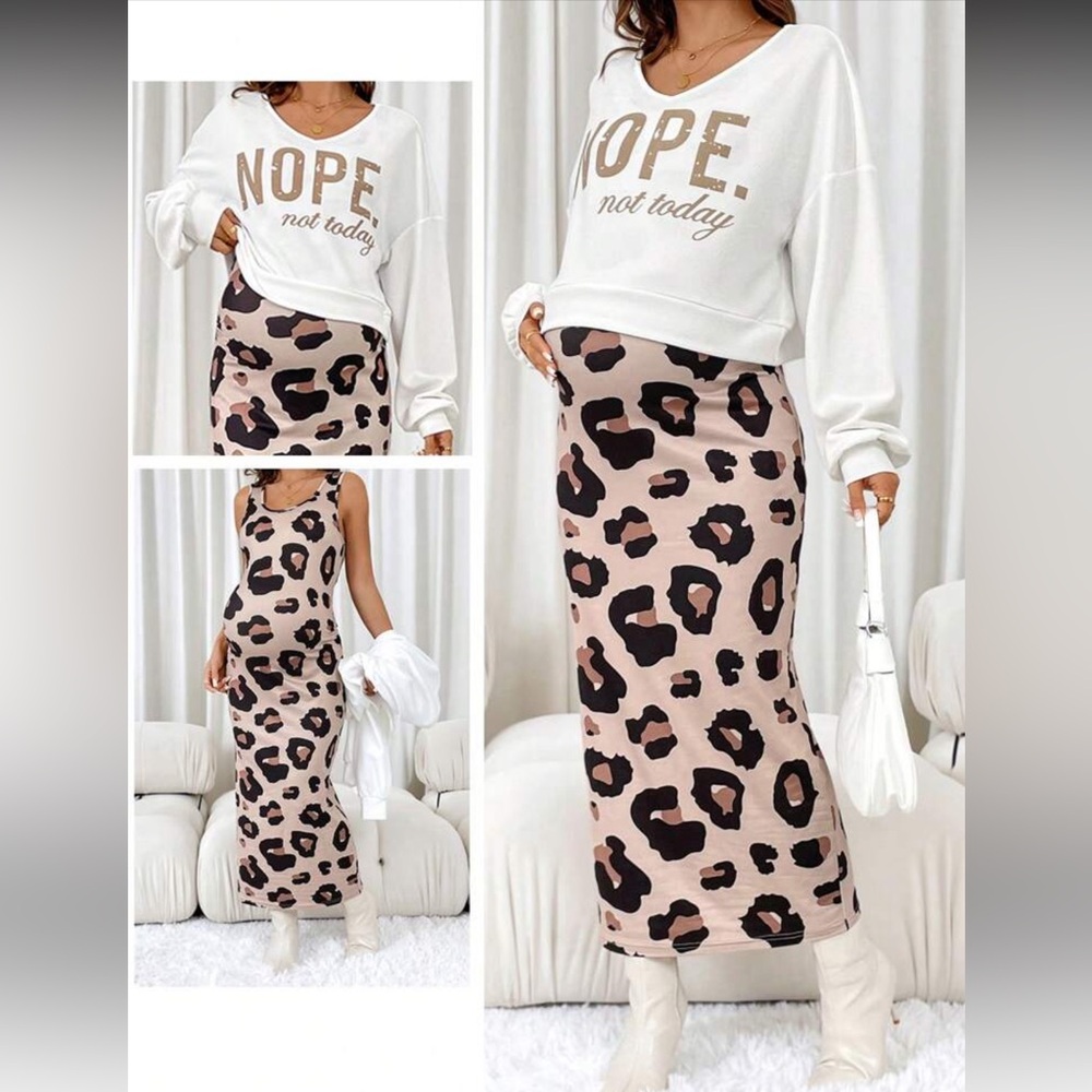 SHEIN 2pcs maternity-medium dress/shirt combo